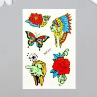 Переводные тату на тело светящиеся цветные &laquo;Этника&raquo;, 14.3&times;7.5 см