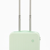 Чемодан 20", PС, 34*22*56, отд на молнии, код замок, 4 колеса, св. зеленый