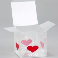 Складная коробка из PVC I love you, 7 х 7 х 7 см 5шт