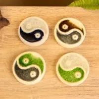 Подставка под благовония "Инь Янь" керамика, цв. МИКС, 7х7х1,5 см