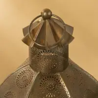 Подсвечник фонарь "Золотой шатёр" железо 20х20х37 см