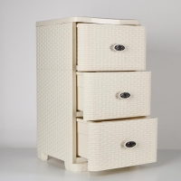 Комод 3-х секционный &laquo;Плетёнка&raquo;, цвет слоновая кость