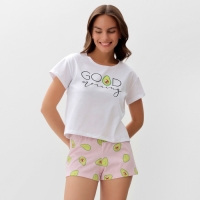 Пижама женская (футболка и шорты) KAFTAN Avocado р. 44-46, белый Пижама женская (футболка и шорты) KAFTAN Avocado р. 44-46, белый