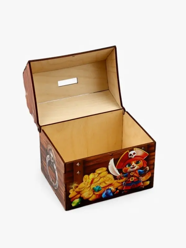 Копилка-сундук "Мои сокровища", 16х14,5х12 см