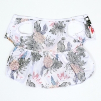 Платье для животных Тропики, S (ДС 25, ОГ 35 см), белое