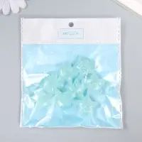 Бусина для рукоделия и плетения &laquo;Арт Узор. Звезда. Колотый лёд&raquo;, пластик, прозрачно-зелёная, 1.3&times;2.6&times;2.6 см