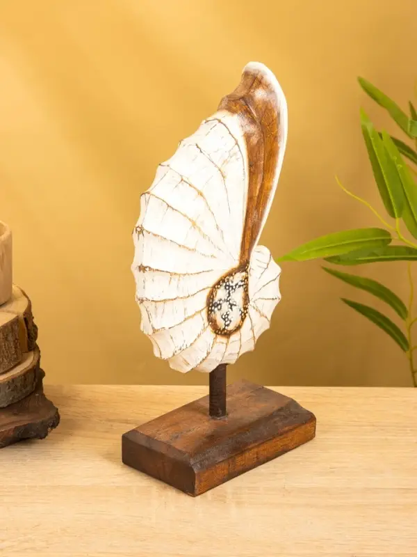 Набор сувенирный "Раковины" дерево (h - 35.30 и 25 см), цв. бежевый