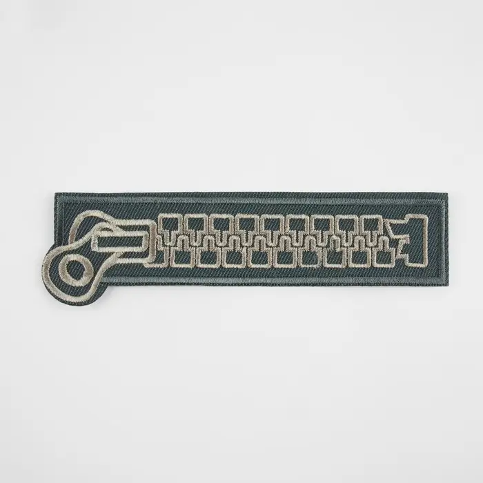 Термоаппликация &laquo;Молния с замком&raquo;, 2.7&times;12 см, фасовка 10 шт., серая