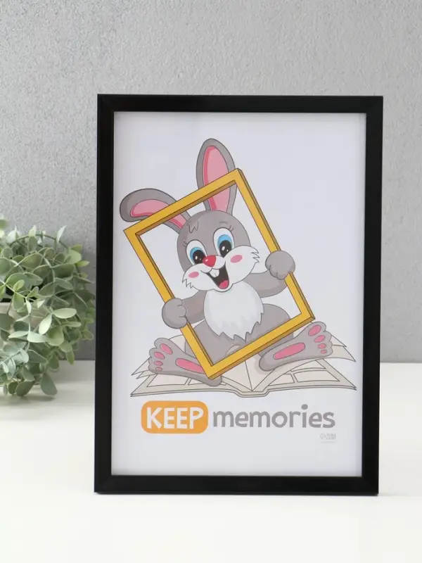 Фоторамка "Формат" 21х30 см,  с подножкой, набор 3 шт, (пластиковый экран), чёрный