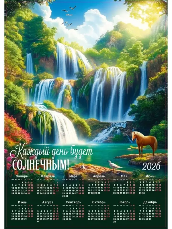 Календарь 2026 &laquo;Каждый день будет солнечным&raquo;, А2