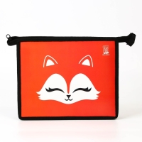 Папка для тетрадей А5 на молнии сверху пластик ПМ-А5-29 &laquo;Лиса&raquo;