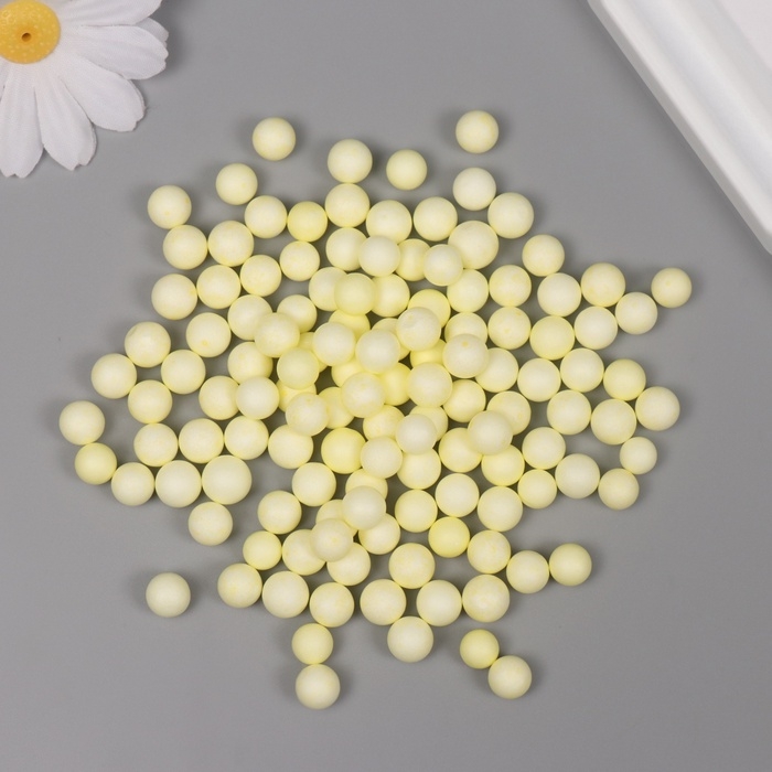 Декор для творчества пенопласт "Ассорти шариков" светло-жёлтый набор 10 гр