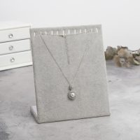 Подставка для кулонов, цепочек, браслетов, 12 крючков 20&times;9&times;25,5 см, бархатная, цвет серый