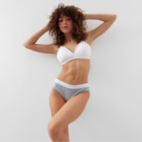 Набор трусов слипы MINAKU рубчик размер 40-42 (белый, бежевый, чёрный) 3 шт