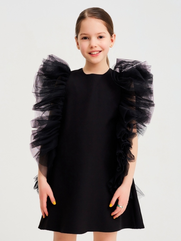 Платье нарядное детское MINAKU: PartyDress цвет чёрный, рост 110