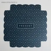 Коробка для печенья, кондитерская упаковка с пластиковой крышкой, Present, 15 х 15 х 3 см