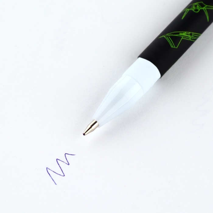 Ручка шариковая синяя паста, 0.7 мм &laquo;Самолеты&raquo; пластик