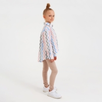 Рубашка для девочки MINAKU: Cotton Collection цвет белый, рост 122 Рубашка для девочки MINAKU: Cotton Collection цвет белый, рост 122