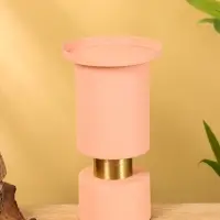 Подсвечник на 1 свечу текстурный "Пудровый" 10,5х10,5х19 см