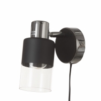 Спот "Берта" 1хЕ14 40Вт черно-хромовый 19х8х15 см