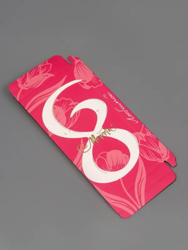 Подарочная коробка под плитку шоколада, без окна &laquo;Любимой&raquo;, 17&times;8&times;1.4 см