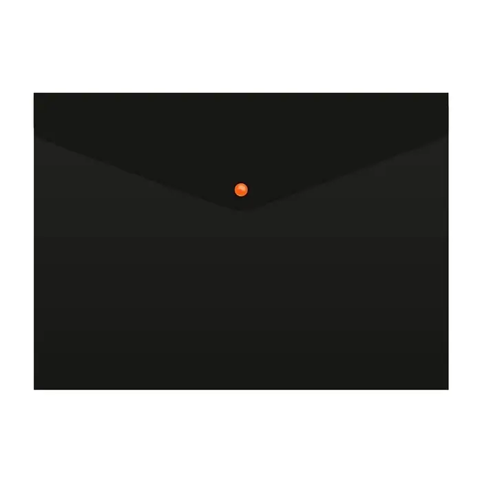 Папка-конверт на кнопке А4, 180 мкм, Calligrata "No Secret", непрозрачная, черная, микс цветные кнопки