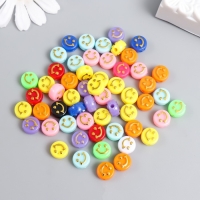 Бусины для творчества пластик "Золотой смайлик на ярком" набор 20 гр 0,6х1х1 см Бусины для творчества пластик "Золотой смайлик на ярком" набор 20 гр 0,6х1х1 см