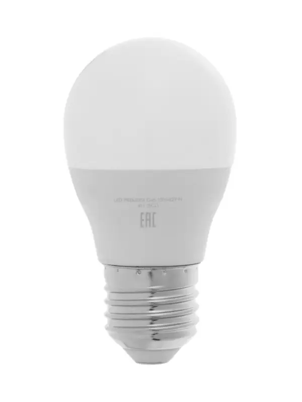 Лампа светодиодная Включай, G45, 10 Вт, E27, 950 Лм, 3000K, IP20, свечение тёплое белое, матовое сте