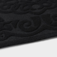 Коврик влаговпитывающий придверный Доляна &laquo;Восточная сказка&raquo;, без окантовки, 38&times;58 см, цвет чёрный