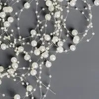 Гирлянда для декора из бусин, айвори - крем