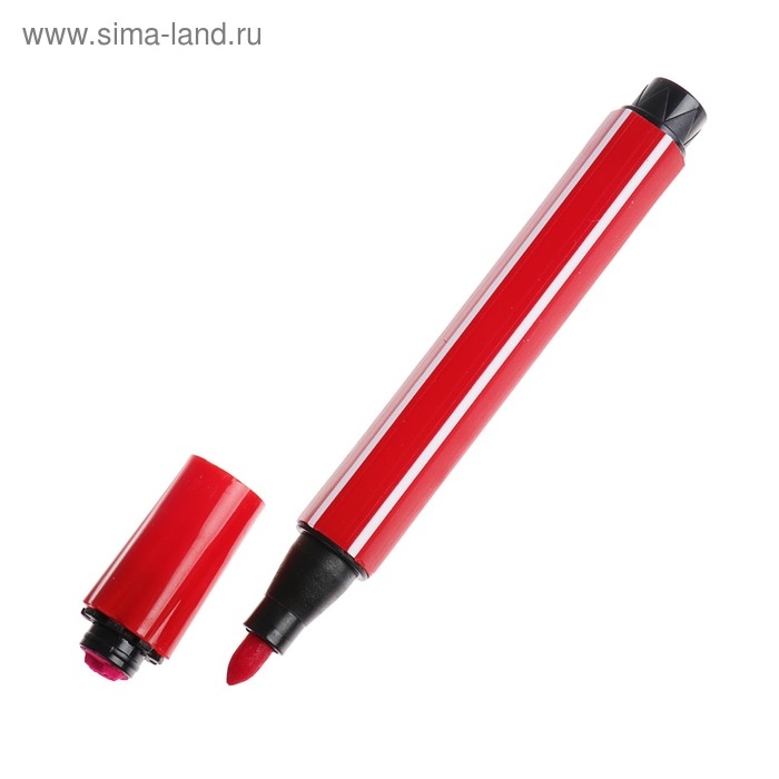 Фломастеры 6 цветов "Полоски", толстые, в блистерной упаковке, вентилируемый коппачок