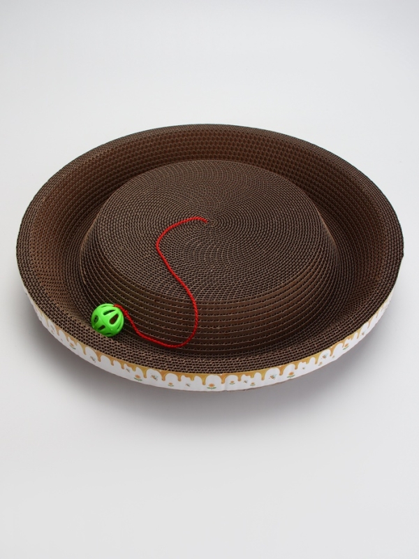 Когтеточка-лежанка Когтеточка-лежанка "Пижон" из гофрокартона с кошачьей мятой "Пчелка", 45 х 9 см