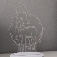 Светильник "Олень в гирлянде" LED RGB от сети RISALUX 9,5х10,4х16 см