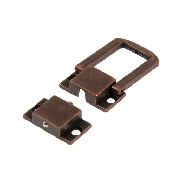 Замок-защелка на ящик ZM01, 3.2&times;2.5 см, цвет медь