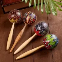 Сувенирный музыкальный инструмент Маракас &laquo;Голубая волна&raquo;, 26&times;8&times;8 см, МИКС