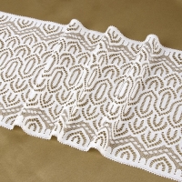 Кружевная эластичная ткань, 185 мм &times; 2,7 &plusmn; 0,5 м, цвет белый