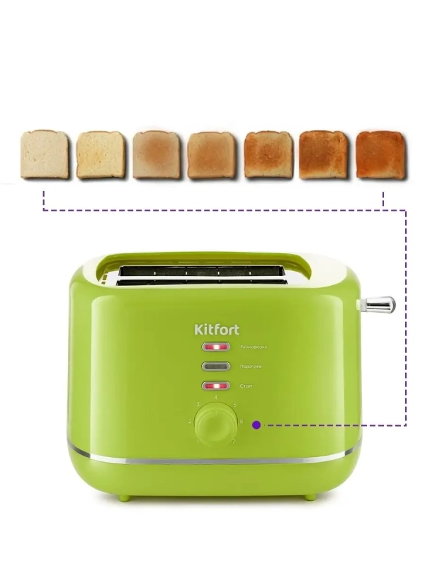 Тостер для хлеба техника для кухни КТ-2050 - 2 слота