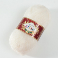 Пряжа "Kid Royal 50" 62% мохер, 38% полиамид 500м/50гр (62 св.-молочный)