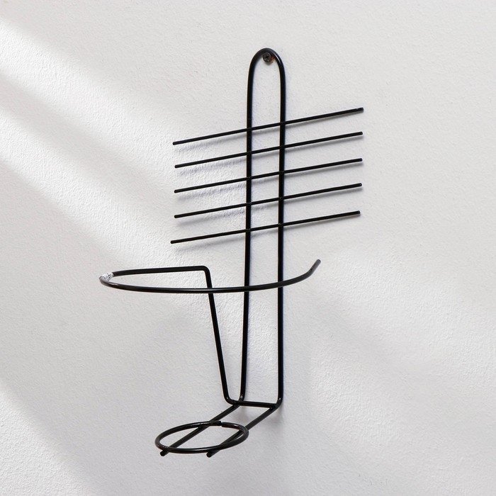 Подвес для кашпо &laquo;Парус&raquo;, d = 16 см, чёрный