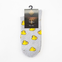 Носки мужские &laquo;Уточки&raquo; цвет серый, размер 25