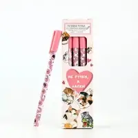 Ручка пластик пиши-стирай с колпачком "Не ручки, а лапки", синяя паста, гелевая 0,5 мм