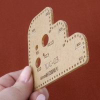 Линейка радиусная, для кожи, шаг 4 мм, акриловая, R5 - 35, S3