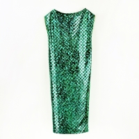 Карнавальный костюм "Сверкающая змейка" платье рост 104-110 см, перчатки, маска Карнавальный костюм "Сверкающая змейка" платье рост 104-110 см, перчатки, маска