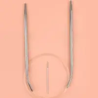 Спицы круговые, для вязания, с пластиковой леской, d=4.5 мм, 14/80 см, с иглой