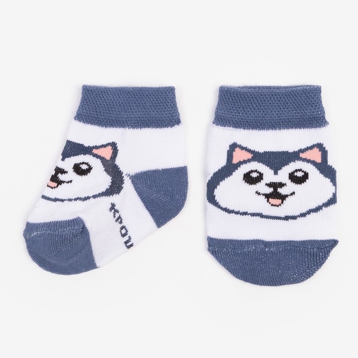 Набор носков Крошка Я &laquo;Хаски&raquo;, 2 пары, 12-14 см