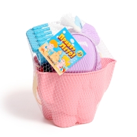 Песочный набор №9 &laquo;Африка&raquo;: ведро, 4 формочки, лопатка, грабли, МИКС