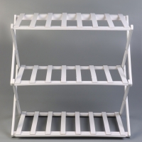 Подставка для цветов Greengo, 3 полки, 50 &times; 25 &times; 46 см, напольная, бамбук, белая