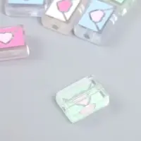 Бусина для рукоделия и плетения &laquo;Арт Узор. Летний бриз. Любовное письмо&raquo;, пластик, 1.5&times;2.2&times;0.9 см, МИКС