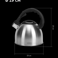 Чайник для плиты со свистком 2,2 л. для индукции