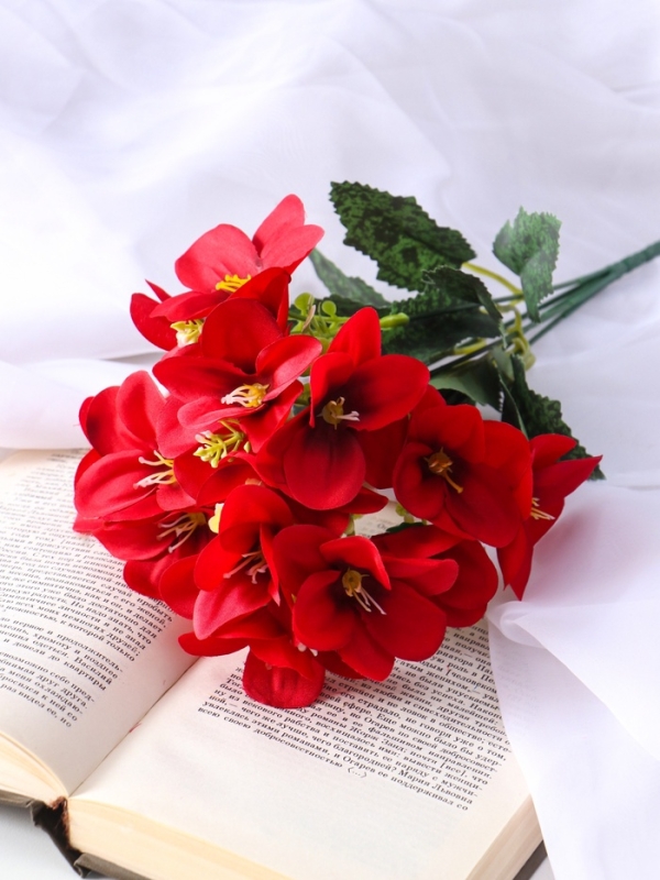 Букет "Нарцисс махровый" 32 см, микс